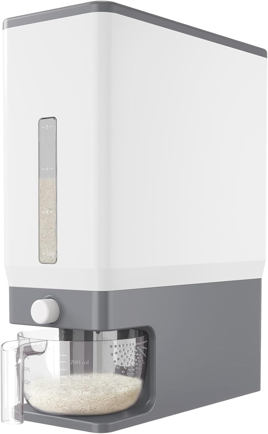 25lb Rice Dispenser Storage Container BPA Free Airtight w Cup