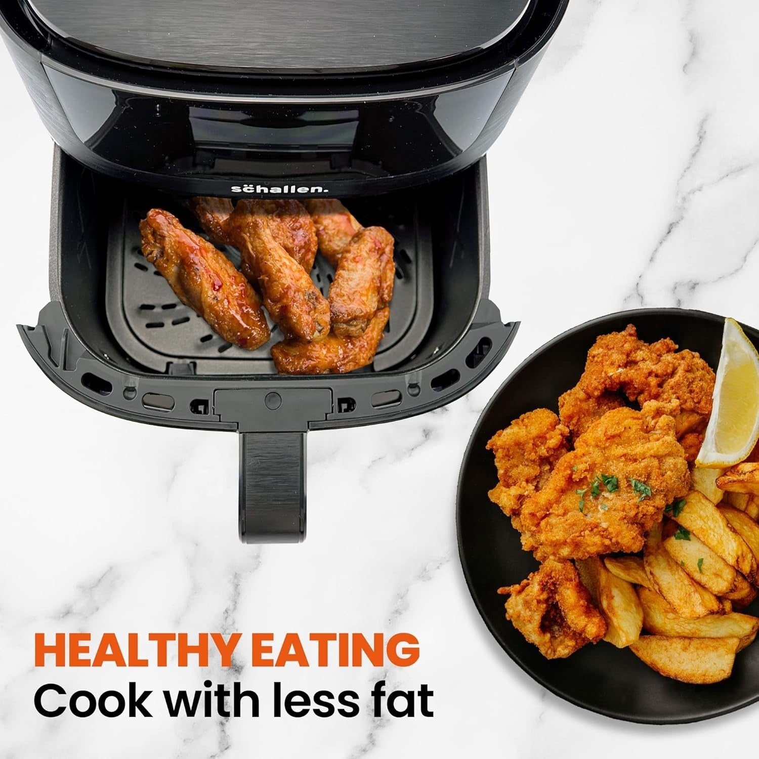 Air Fryer Touchscreen Window No Oil Low Fat 1500W 80-210C 60min Timer
