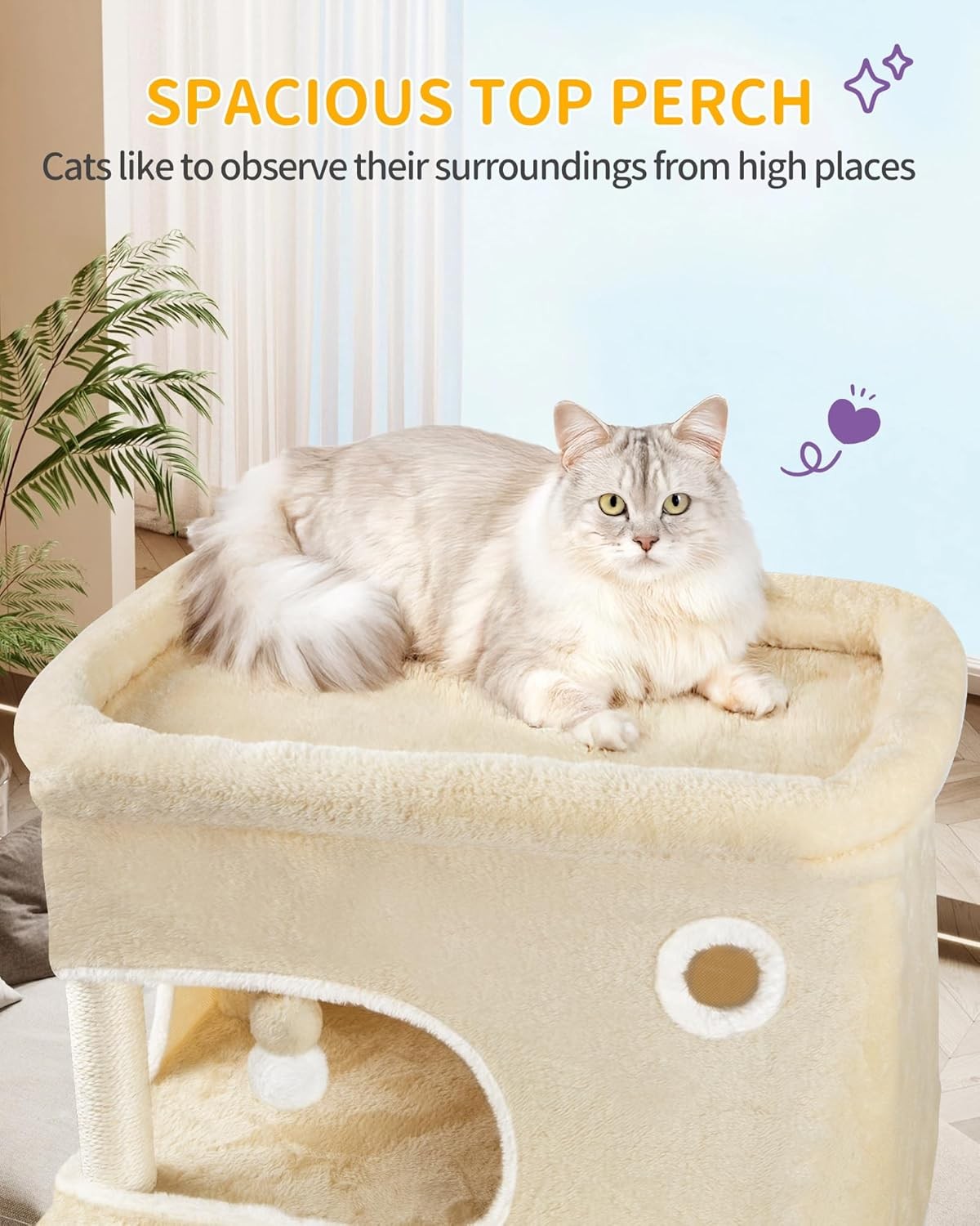 203cm Tall Cat Tree Tower XXL Multi-Level Scratching Posts Condos Large Cats