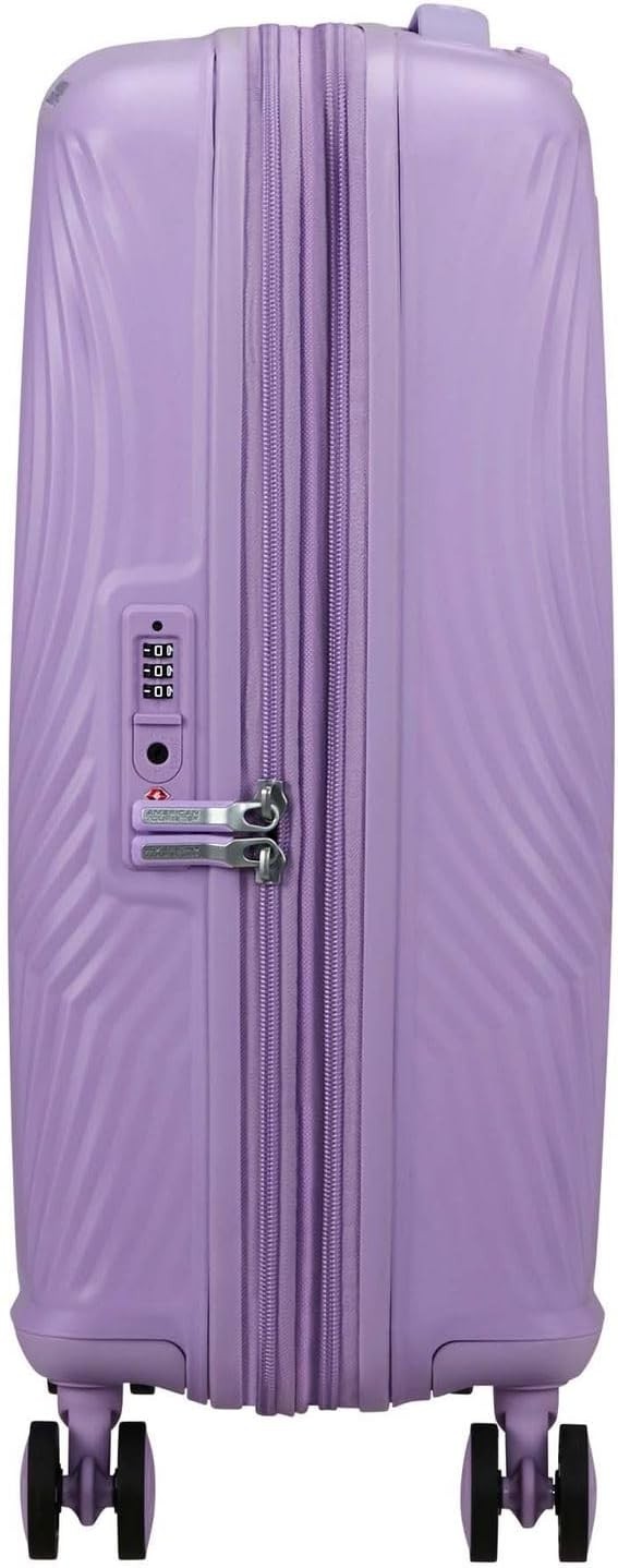 Cabin Hard Shell Suitcase Expandable 55cm TSA Lock Spinner Lilac