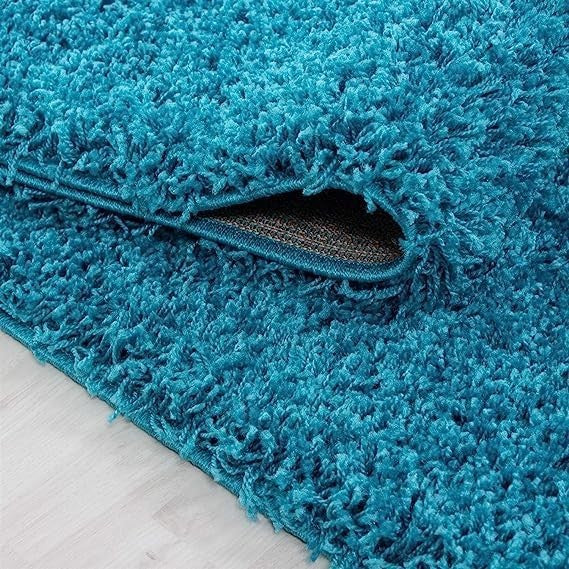 Extra Large Shaggy Rug 160x230cm 5cm Thick Soft High Pile Teal Carpet