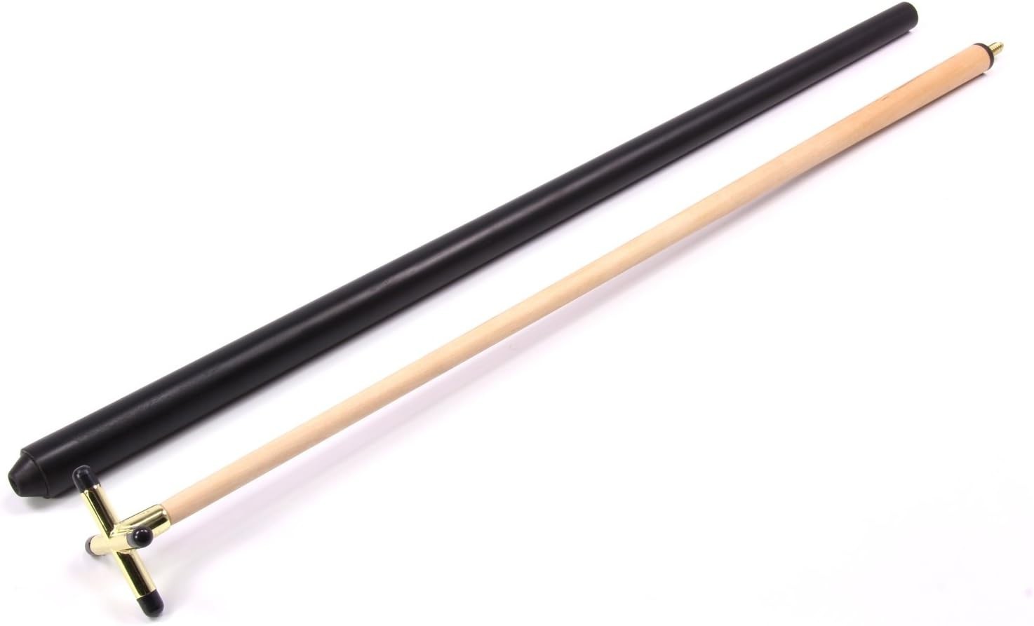 57in 2pc Cue Rest Stick Hardwood Snooker Pool Brass Bridge Head