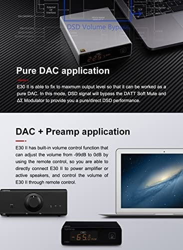 Hi-Res E30 II DAC Decoder 2x AK4493S USB Coax Optical PCM DSD Audio