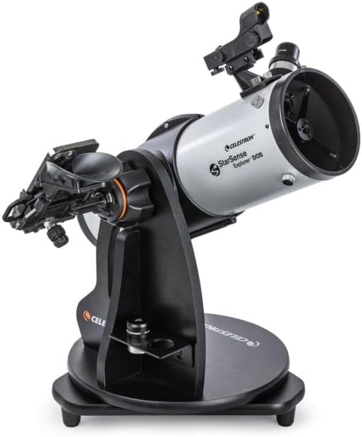 114mm Silver StarSense Tabletop Dobsonian Telescope Smartphone App