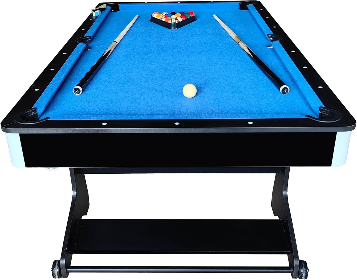 6FT Folding Pool Table Billiards Set Portable Home Game w Cues Balls