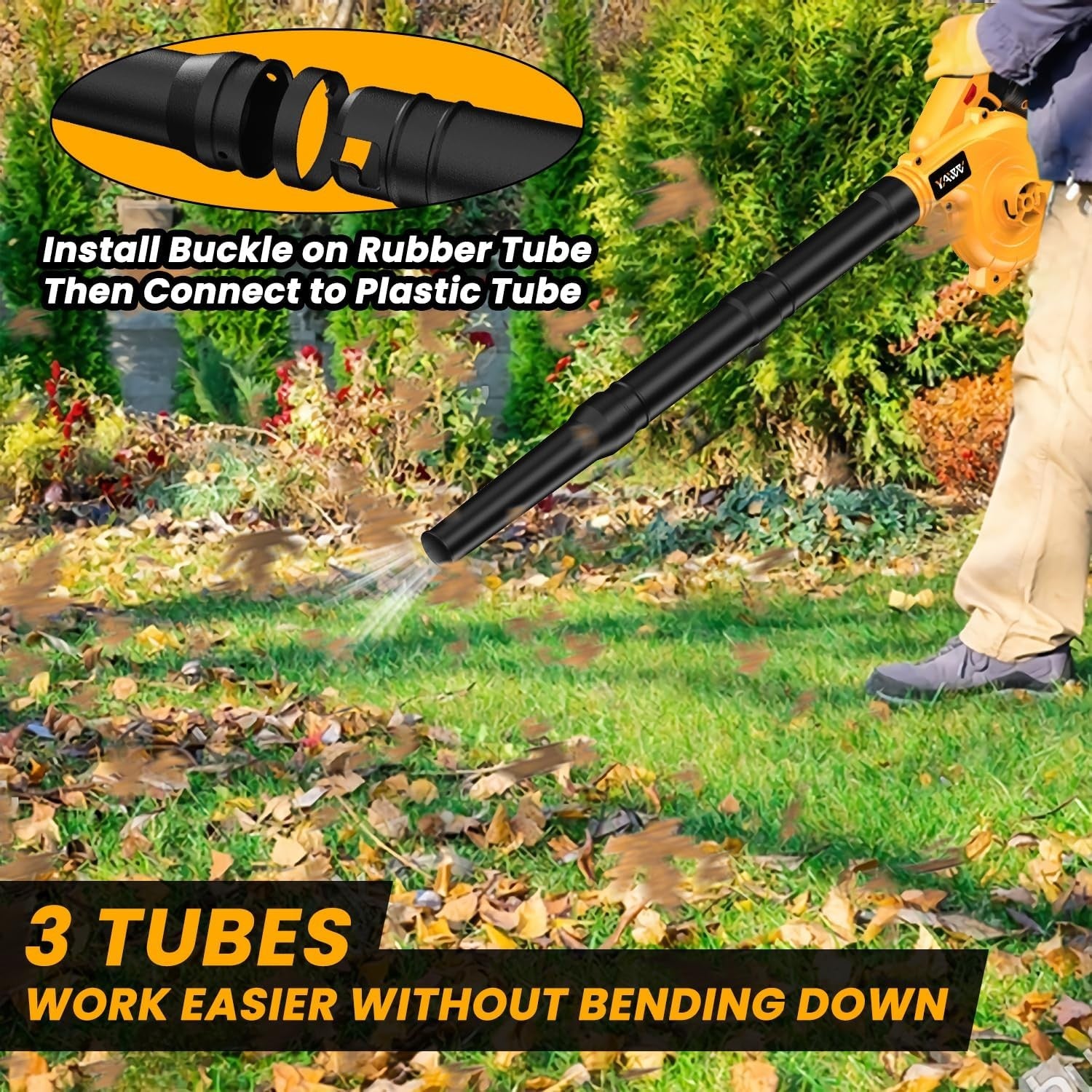 Cordless Leaf Blower 20V Brushless 180MPH 2-in-1 Blower Vacuum Tool Only
