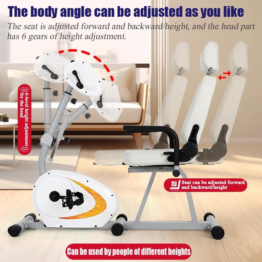Motorized Recumbent Exercise Bike Electric Arm Leg Trainer Adjustable Seat Rehab