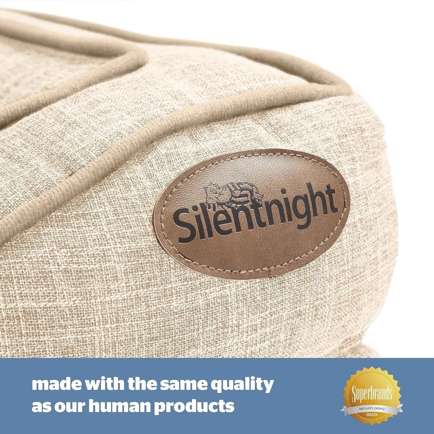 Medium Orthopedic Dog Bed 80x59cm Washable Non Slip Natural