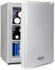 40L Mini Fridge Silver Portable Cooler and Drinks Fridge Adjustable Shelves