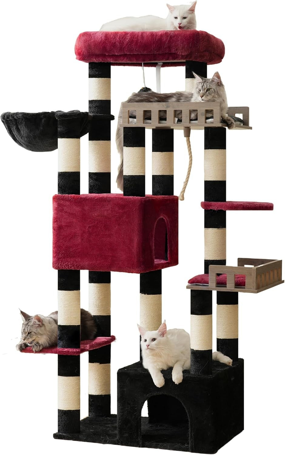 Maine Coon Cat Tree Heavy Duty Tower Large Cats Condo Hammock 15 Posts