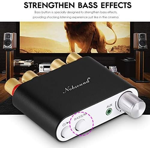 Bluetooth 5.0 2 Channel Mini HiFi Amplifier NS-10G 50Wx2 USB AUX