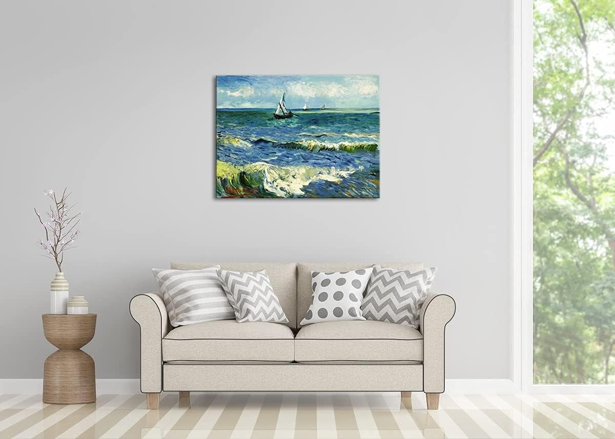 Van Gogh Seascape Canvas Wall Art Large Ocean Sea Giclée Print
