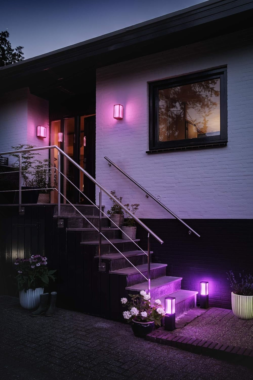 Slim Smart Garden LED Wall Light with Voice Control & Colour Ambiance