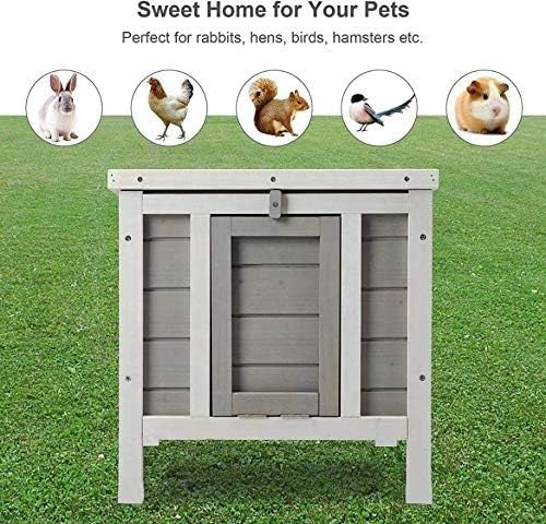 Wooden Outdoor Pet Hide House for Rabbit Cat Puppy | Lockable & Weatherproof