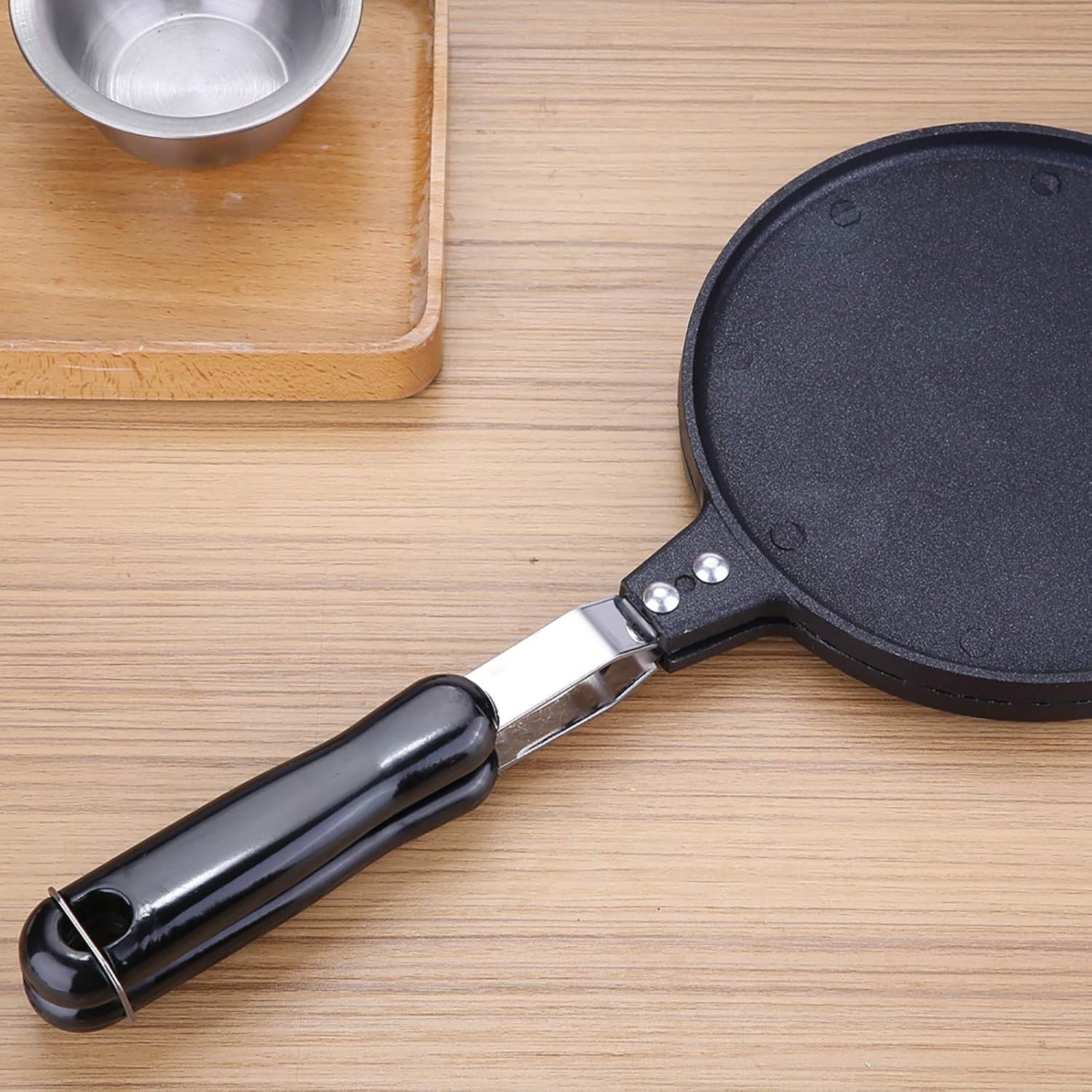 Non-Stick Waffle Cone & Egg Roll Maker | Alloy Crepe Pan for Gas Stove
