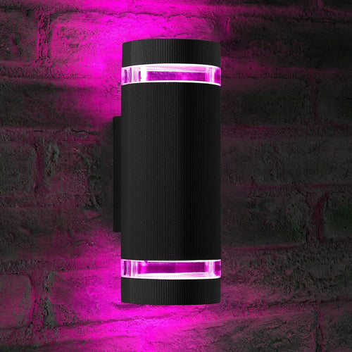 Dual Remote Control Outdoor Wall Lights, Colour Changing LED, Weatherproof