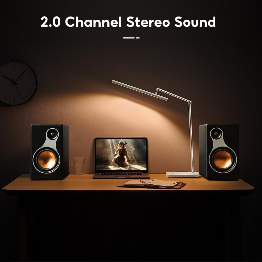 S500 100W Bluetooth 5.0 Hi-Fi Bookshelf Speakers RCA Optical