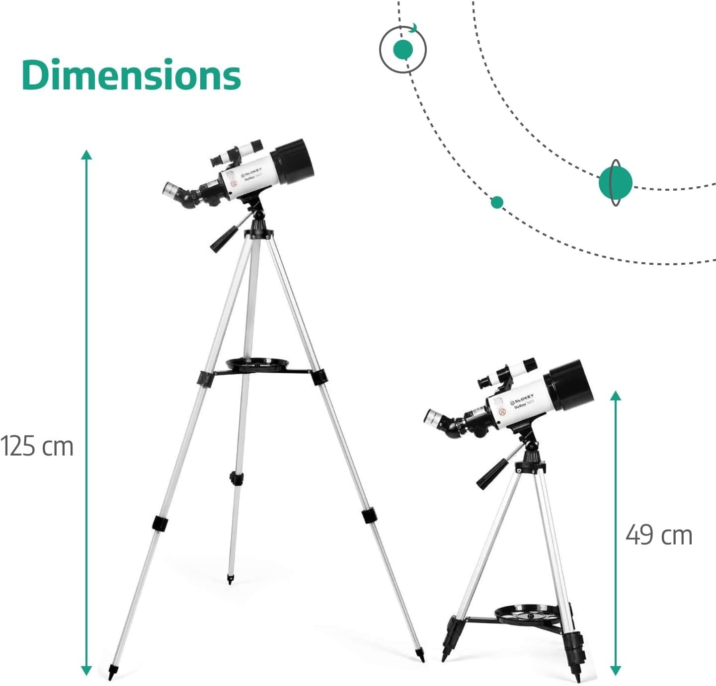 Black 16x-120x Telescope for Kids & Adults Moon, Planets, Stargazing