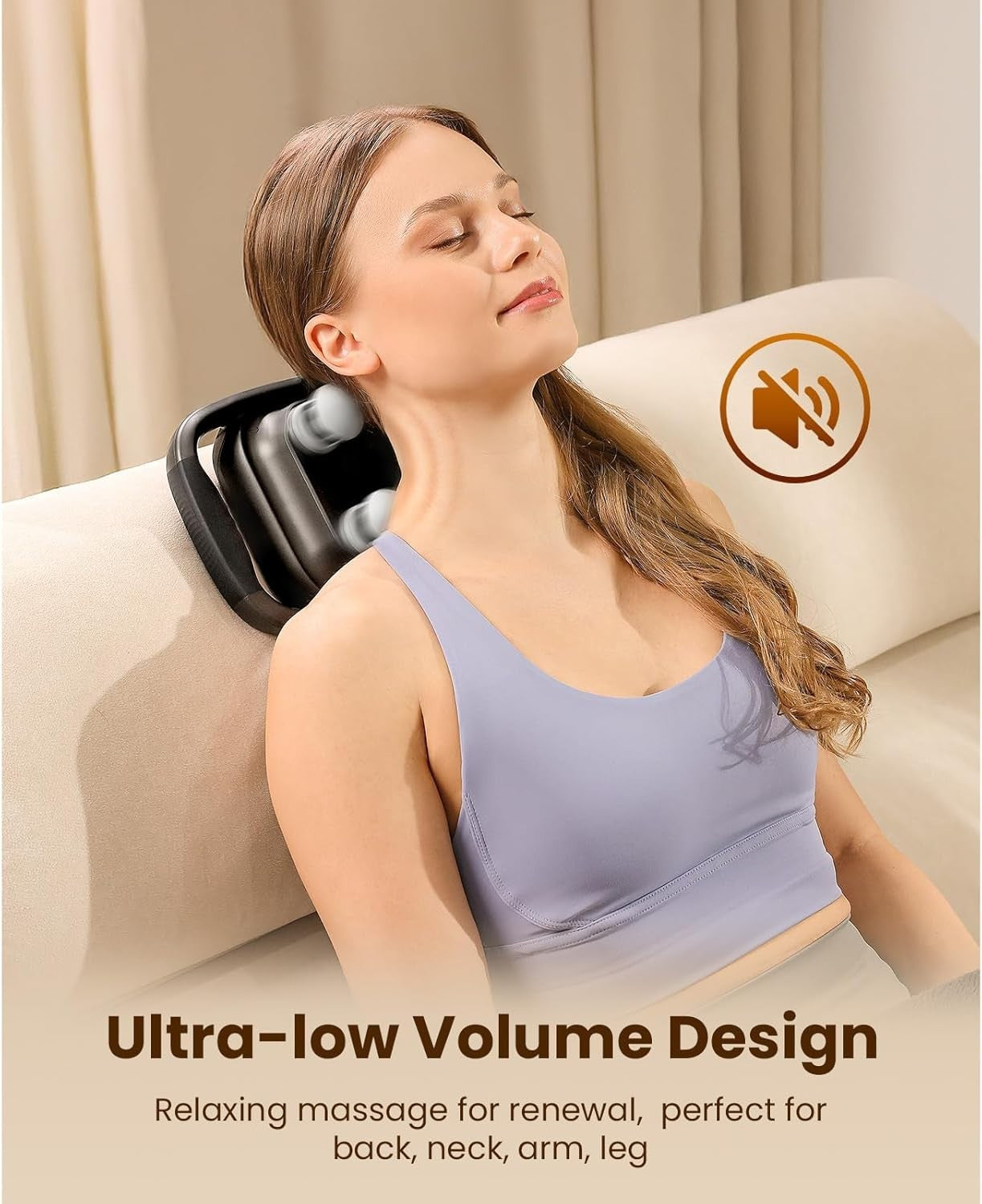 Deep Tissue Massage Gun 4-Head Percussion Back & Shoulder Muscle Pain Relief