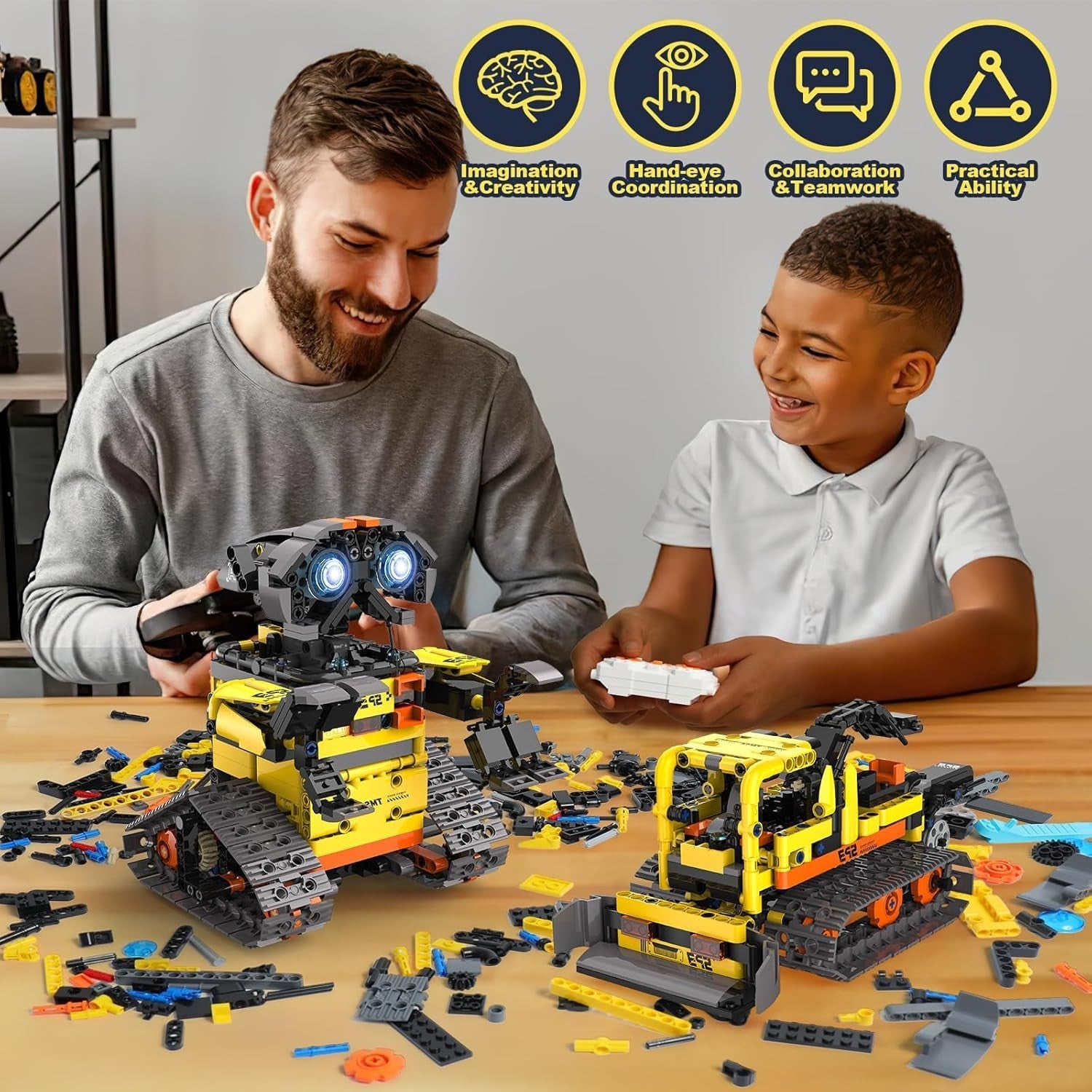 5-in-1 RC Robot Building Set 688PCS – App & Remote Control STEM Toy Gift