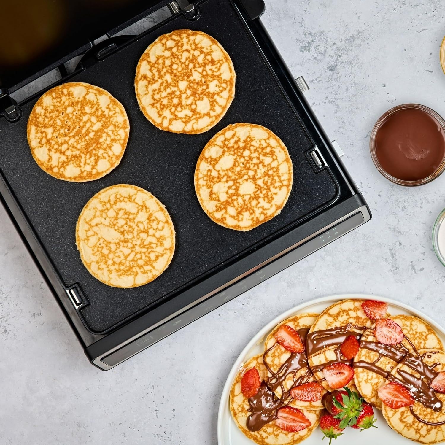 Electric Grill 32x37x17cm Non-Stick Dual Plates Panini Toastie Waffle