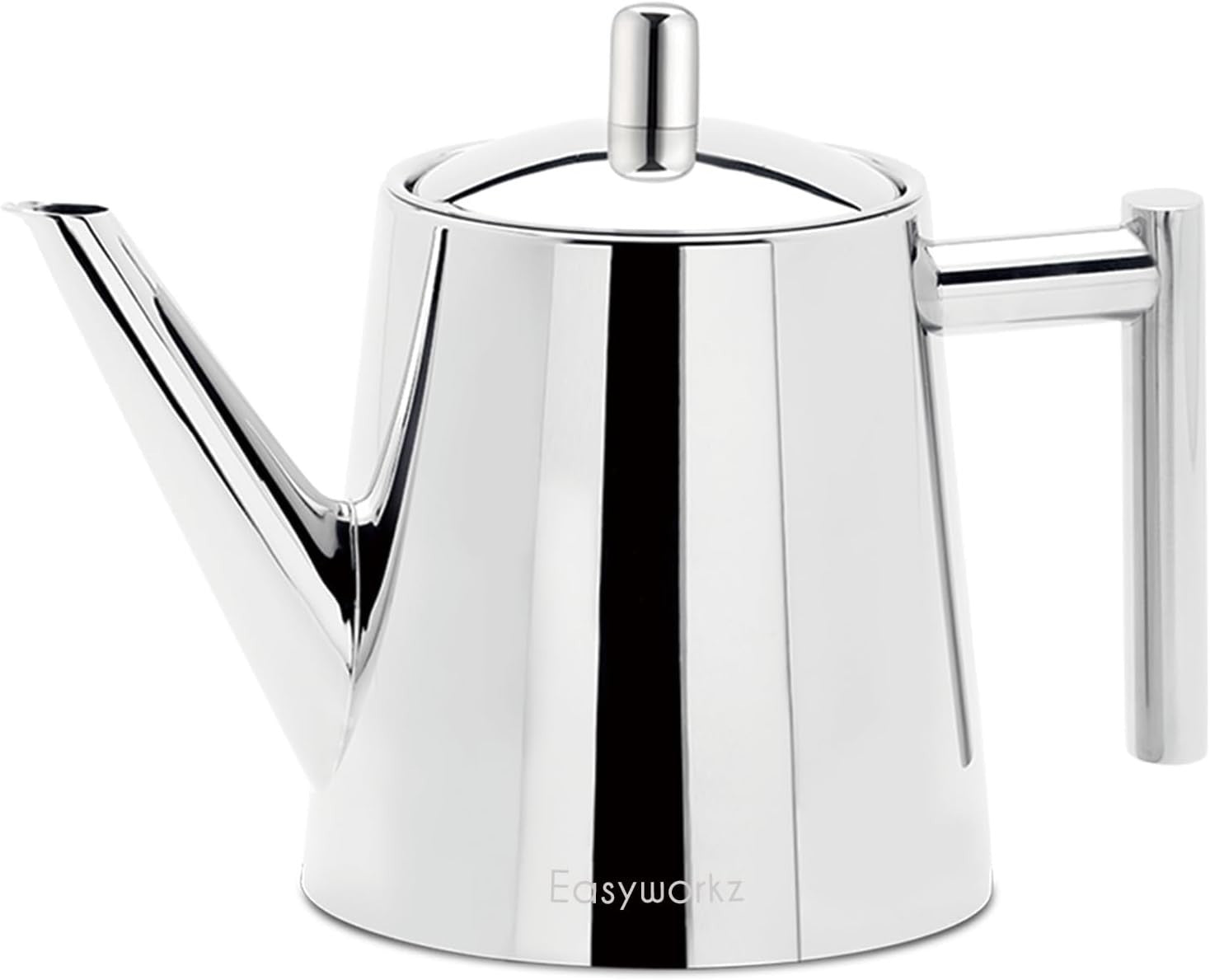 Double Wall Stainless Steel Teapot 1000ml Removable Infuser Tea Pot
