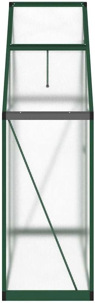 Large Aluminium Greenhouse 169x58x195cm Polycarbonate Panels with Base Frame