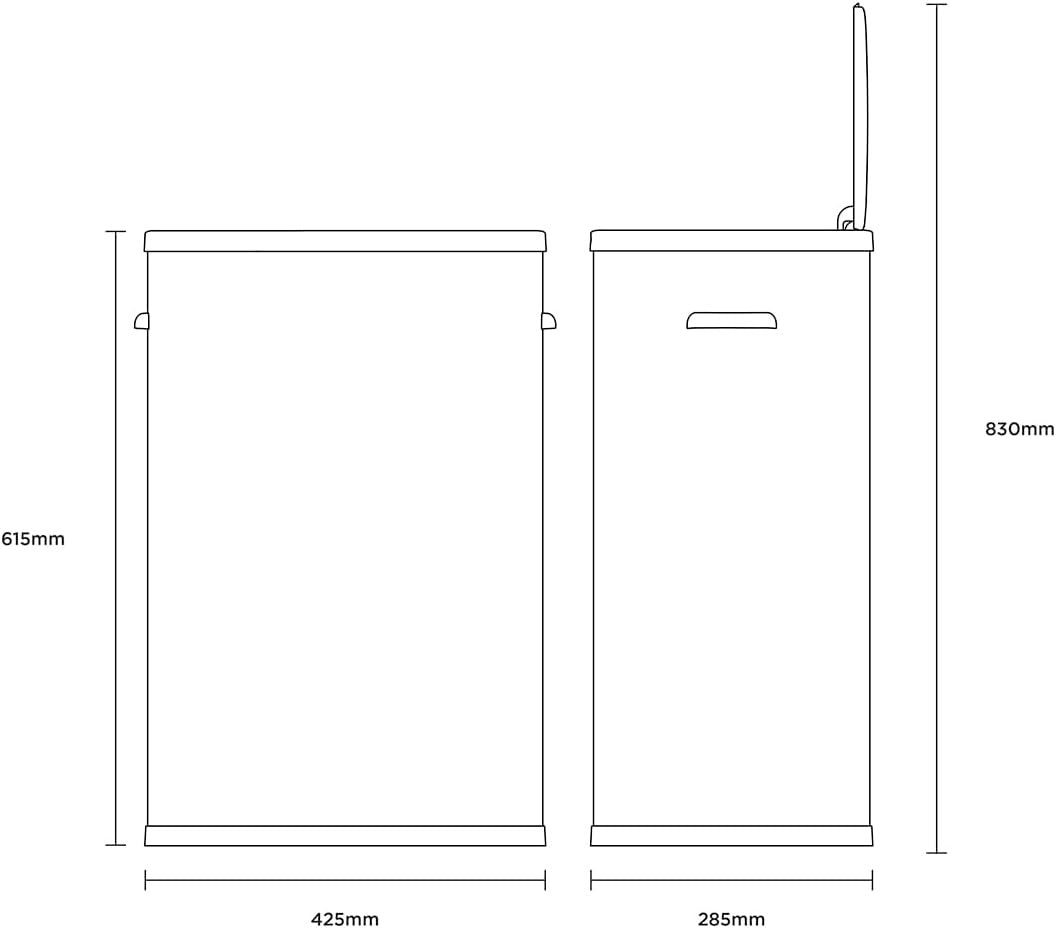 55L Automatic Sensor Kitchen Bin White Auto Close Slim