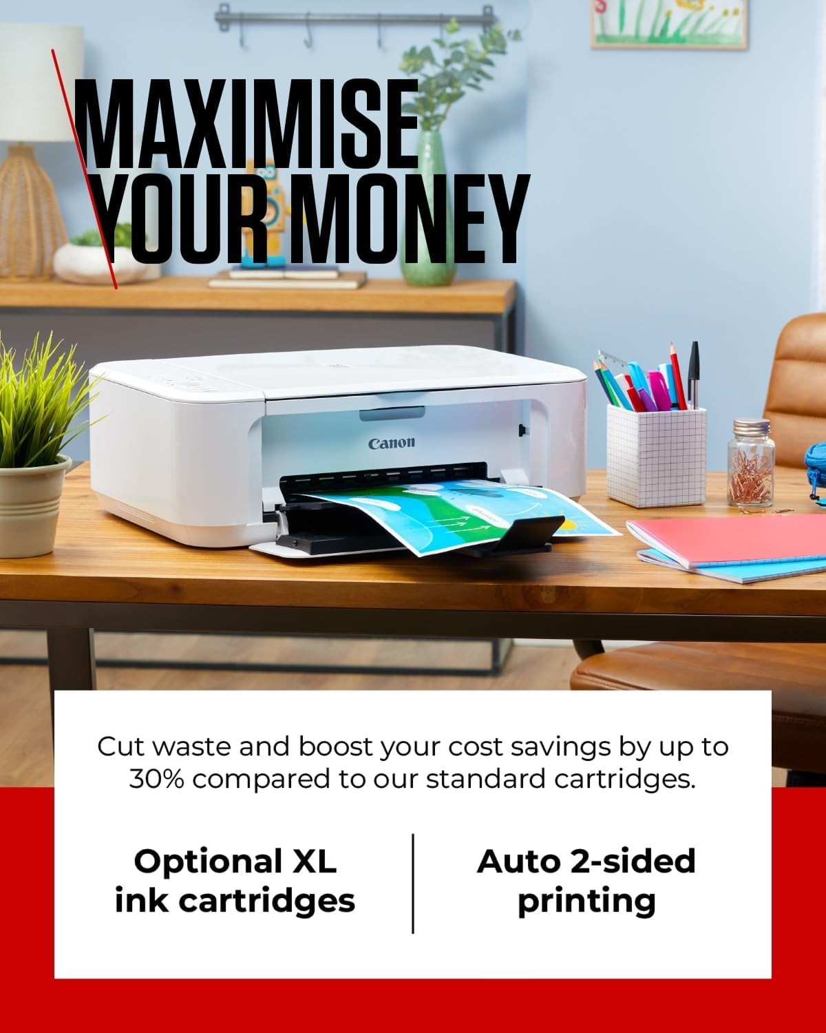 Wireless Colour Inkjet Printer A4 Auto-Duplex Home Use