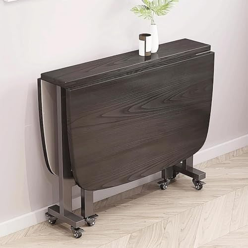 Extendable Drop Leaf Dining Table with Wheels – Space-Saving Kitchen Table