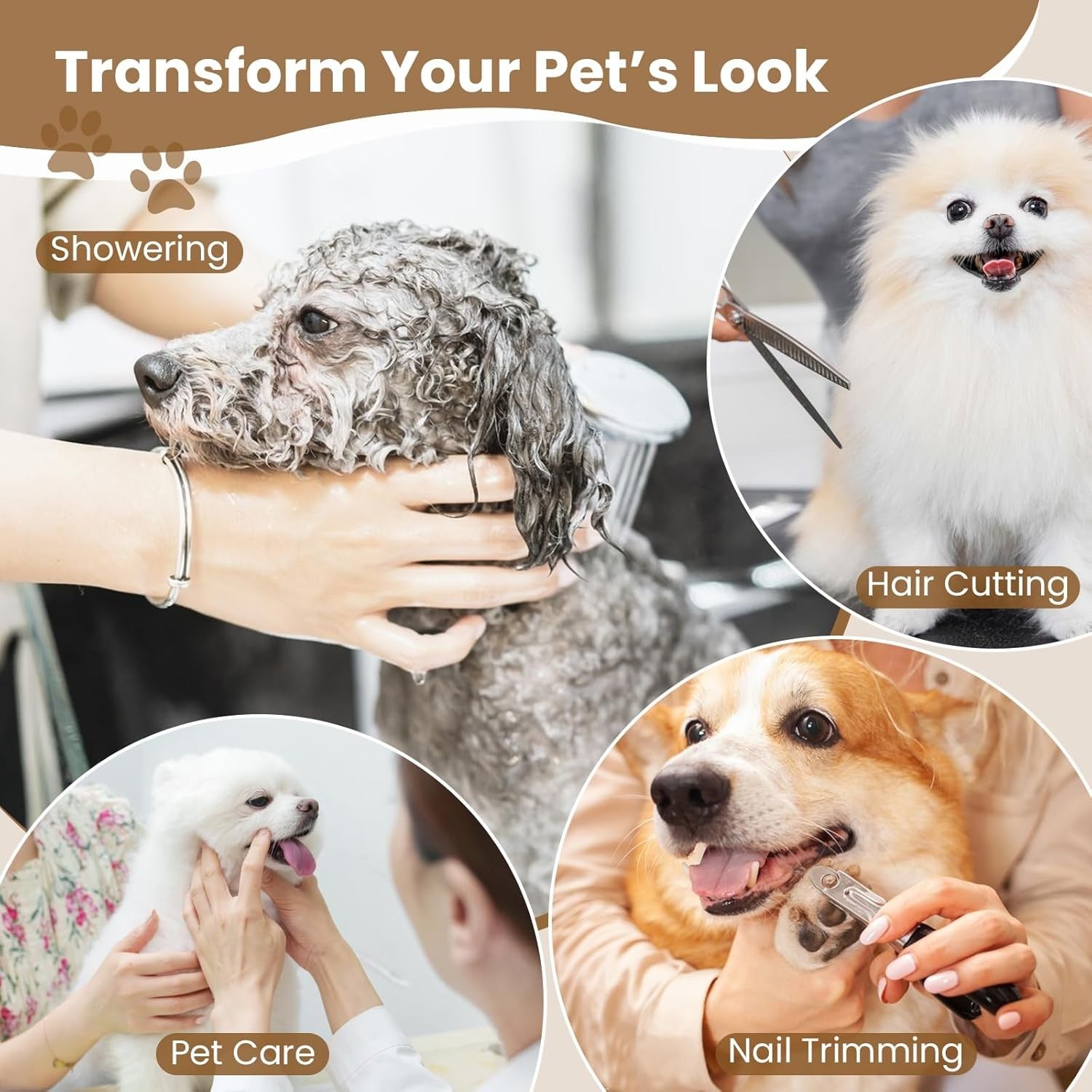 Dog Grooming Table 32'' Foldable Non Slip Adjustable Arm Portable Trimming