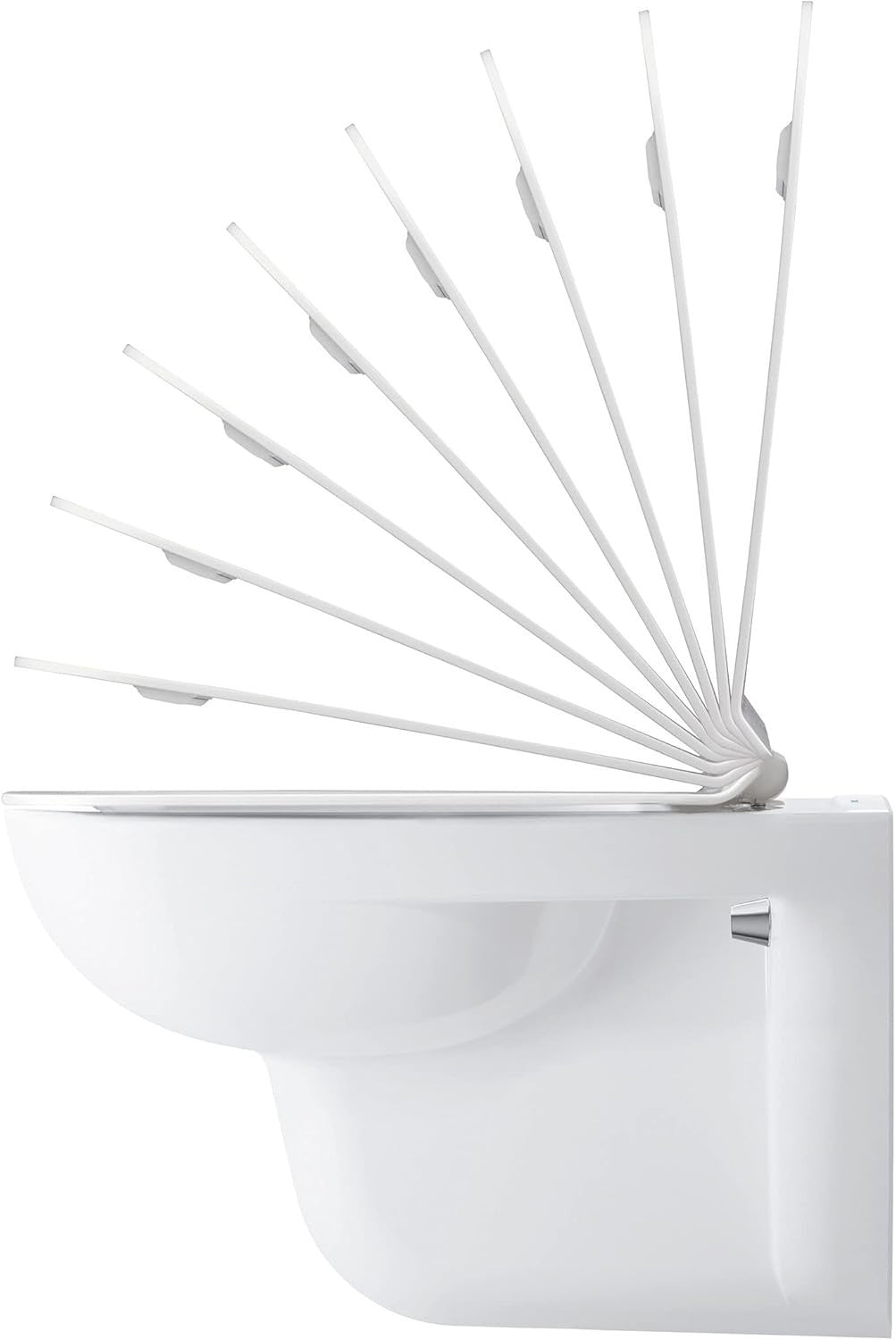 D-Code Compact Toilet Seat White Stainless Steel Hinges No Soft Close 1PC