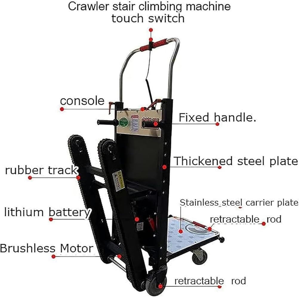 Electric Stair Climber Truck 400kg Load w/ Brushless Motor & Telescopic Handle