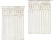 Macrame Curtain Set of 2 51x70" Boho Window Wall Decor