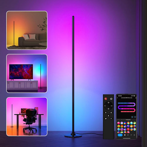 Smart RGB Corner Floor Lamp Alexa App Music Sync Dimmable LED Light