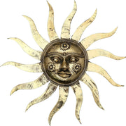Surya Dev Brass Wall Hanging Dhokra Sun God Home Decor Statue
