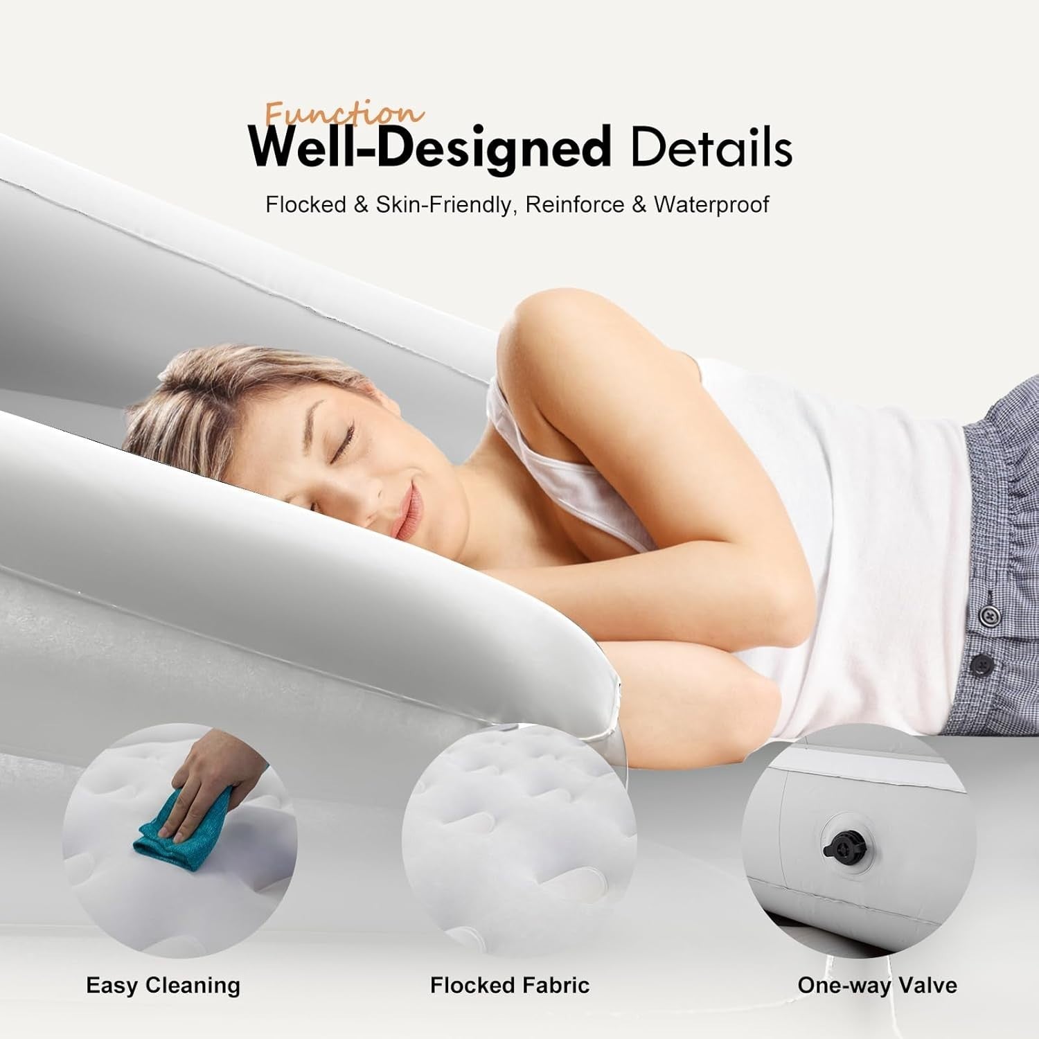 Inflatable Air Sofa Bed 198x137x61cm Outdoor Couch Mattress Full