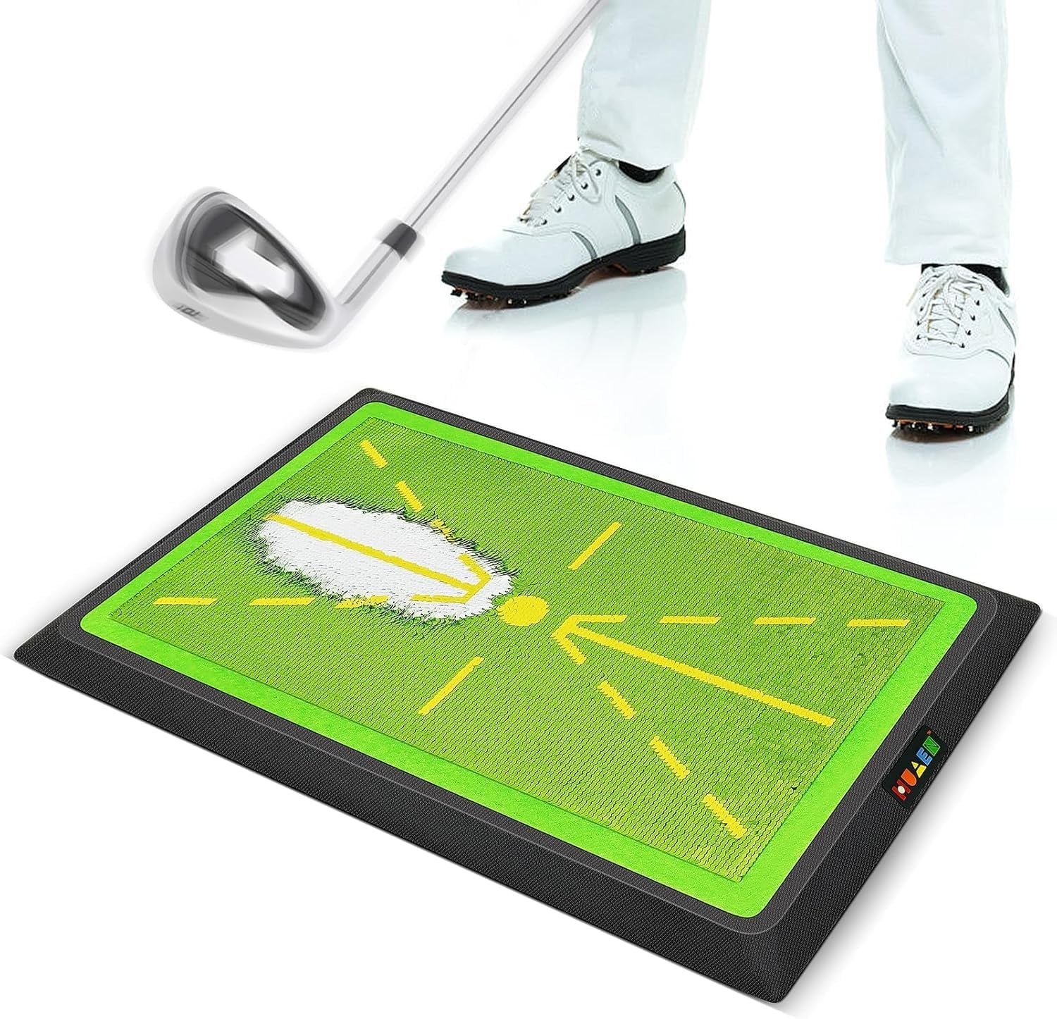 Golf Swing Mat Divot Board 12x17in Swing Path Trainer Indoor