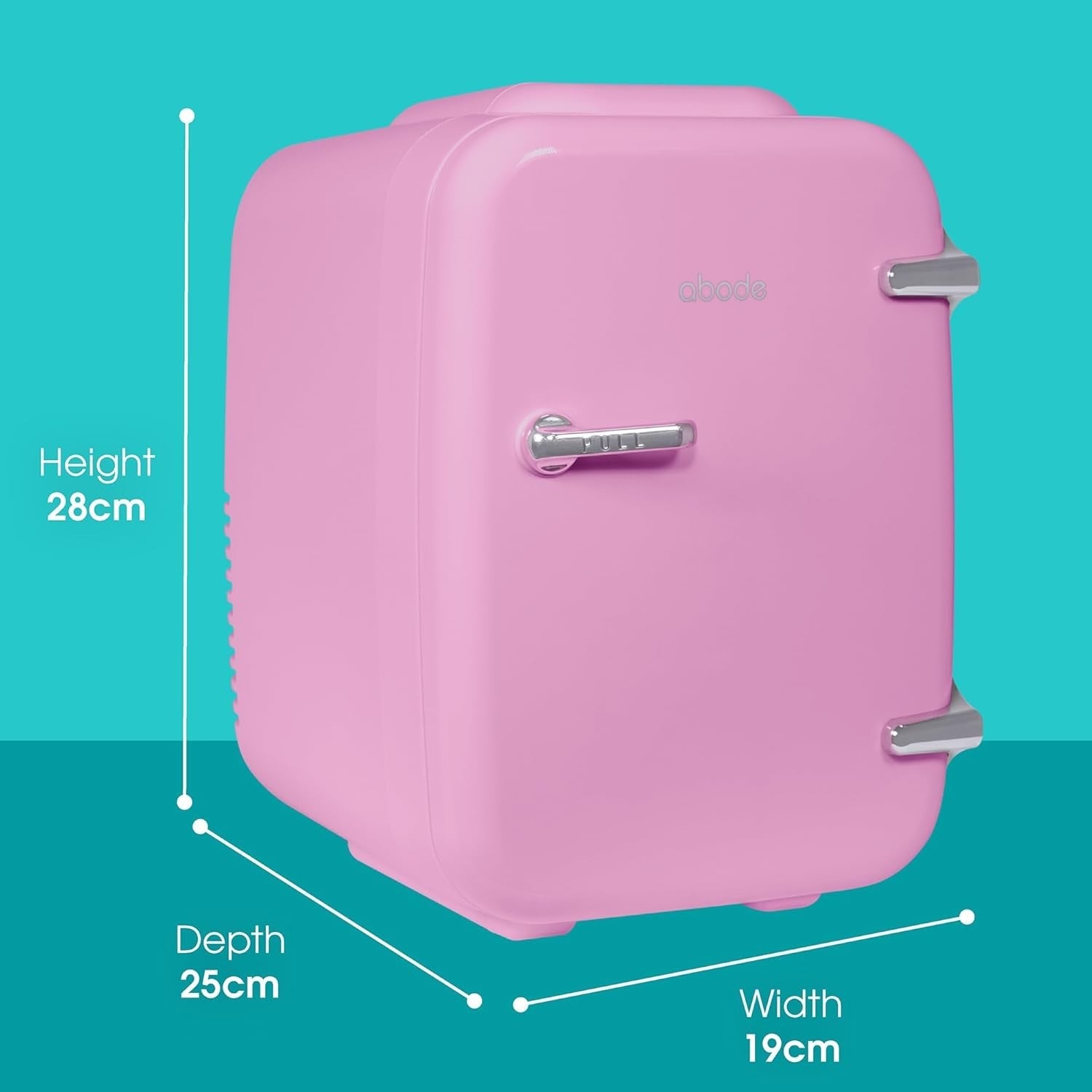 4L Mini Fridge Cooler & Warmer Portable Retro AC 12V Pink