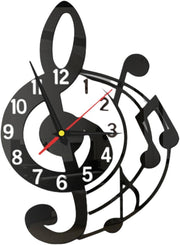 Music Note Wall Clock – Modern Silent Sweep Acrylic Design for Bedroom & Studio