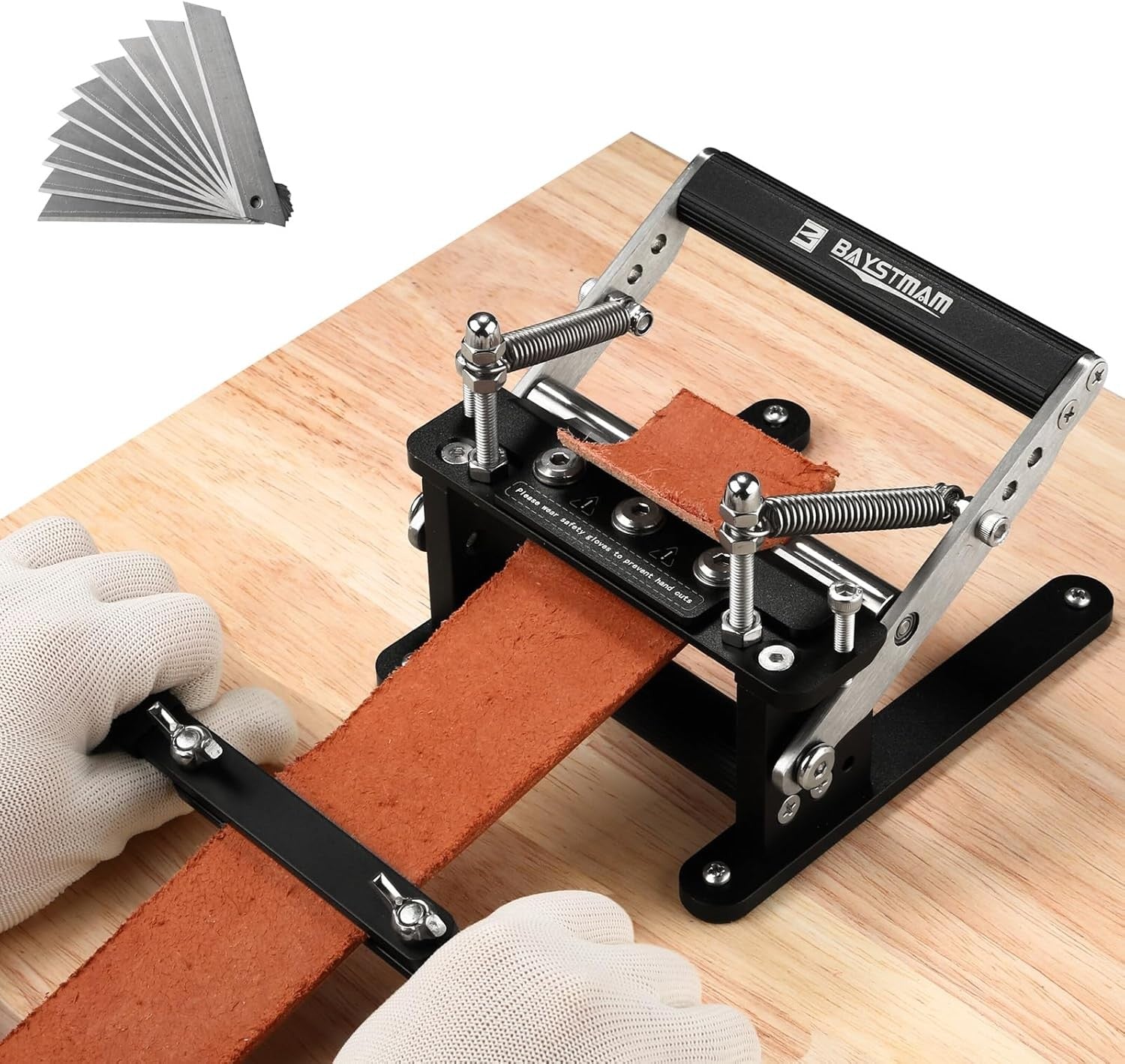 Manual Leather Splitter Skiver Adjustable Thickness Peeling Craft Tool