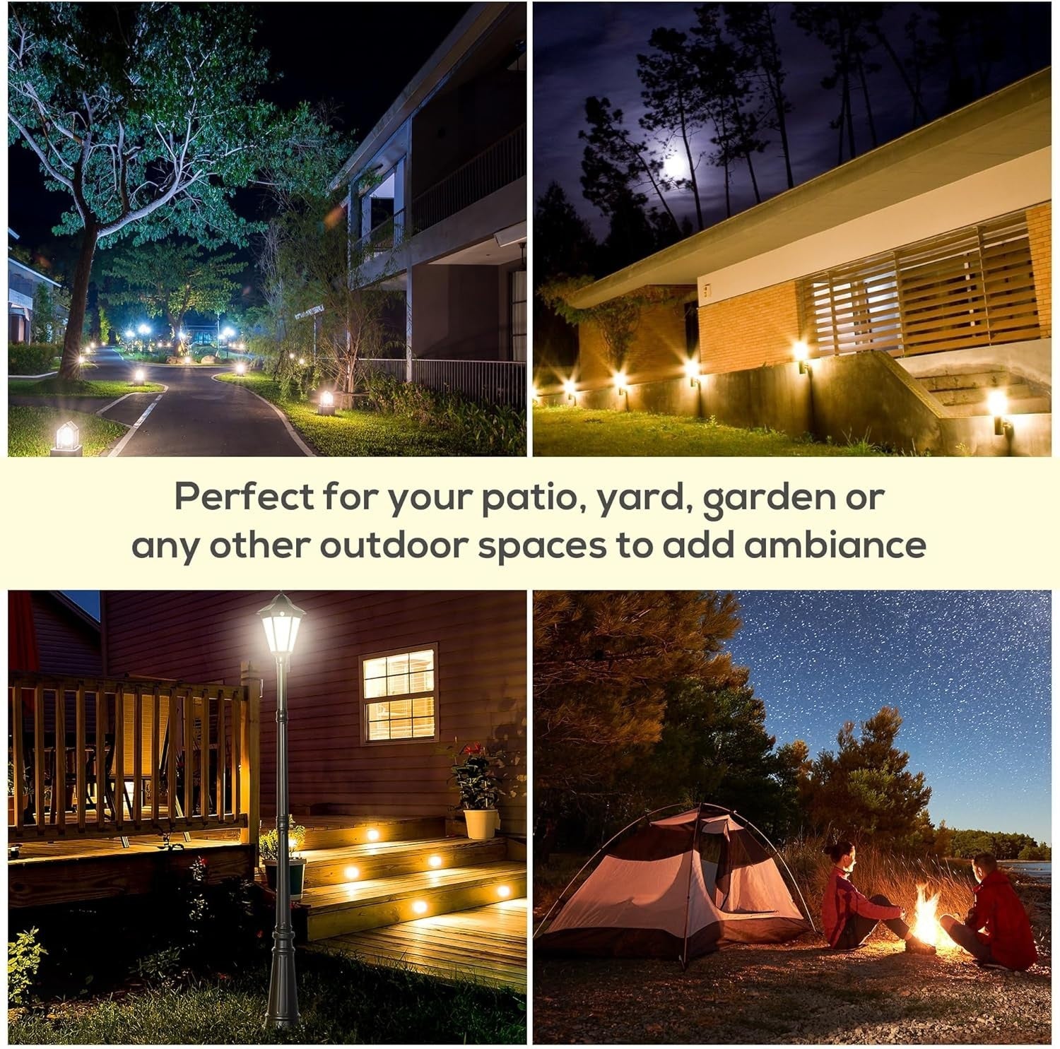 Outsunny 2.4M Solar Garden Lamp Post Light PIR Motion Sensor LED IP44