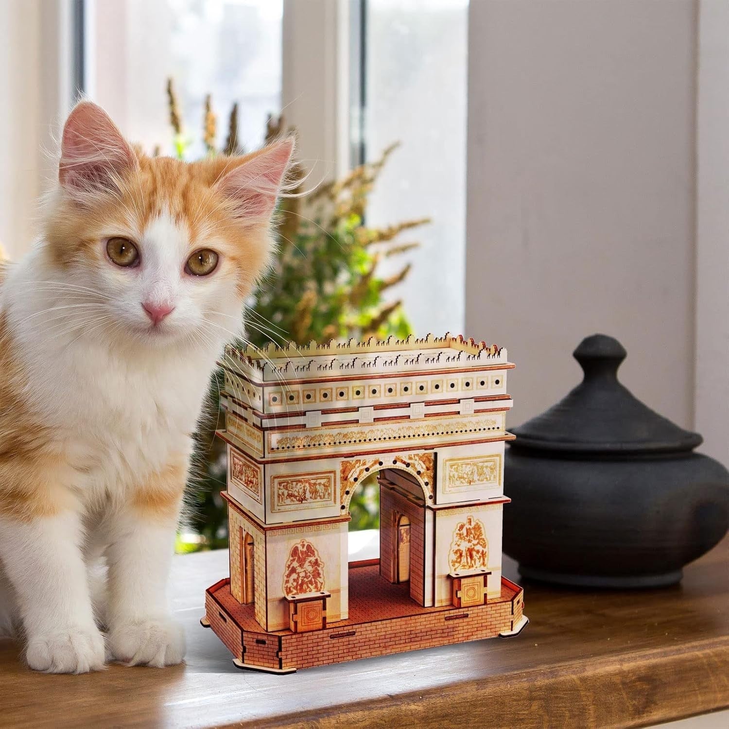 3D Wooden Puzzle Arc De Triomphe Model Kit DIY Educational Gift