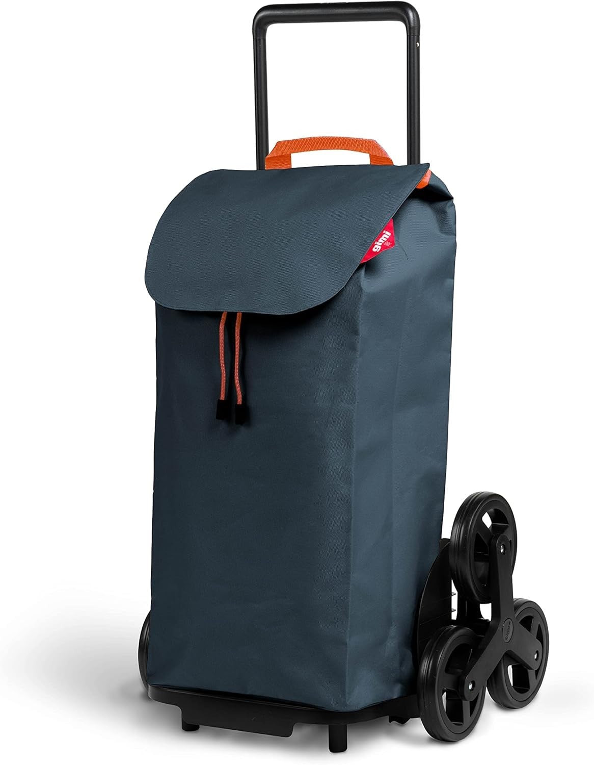 Foldable Grey Shopping Trolley 3-Wheel Large 52L Waterproof Bag