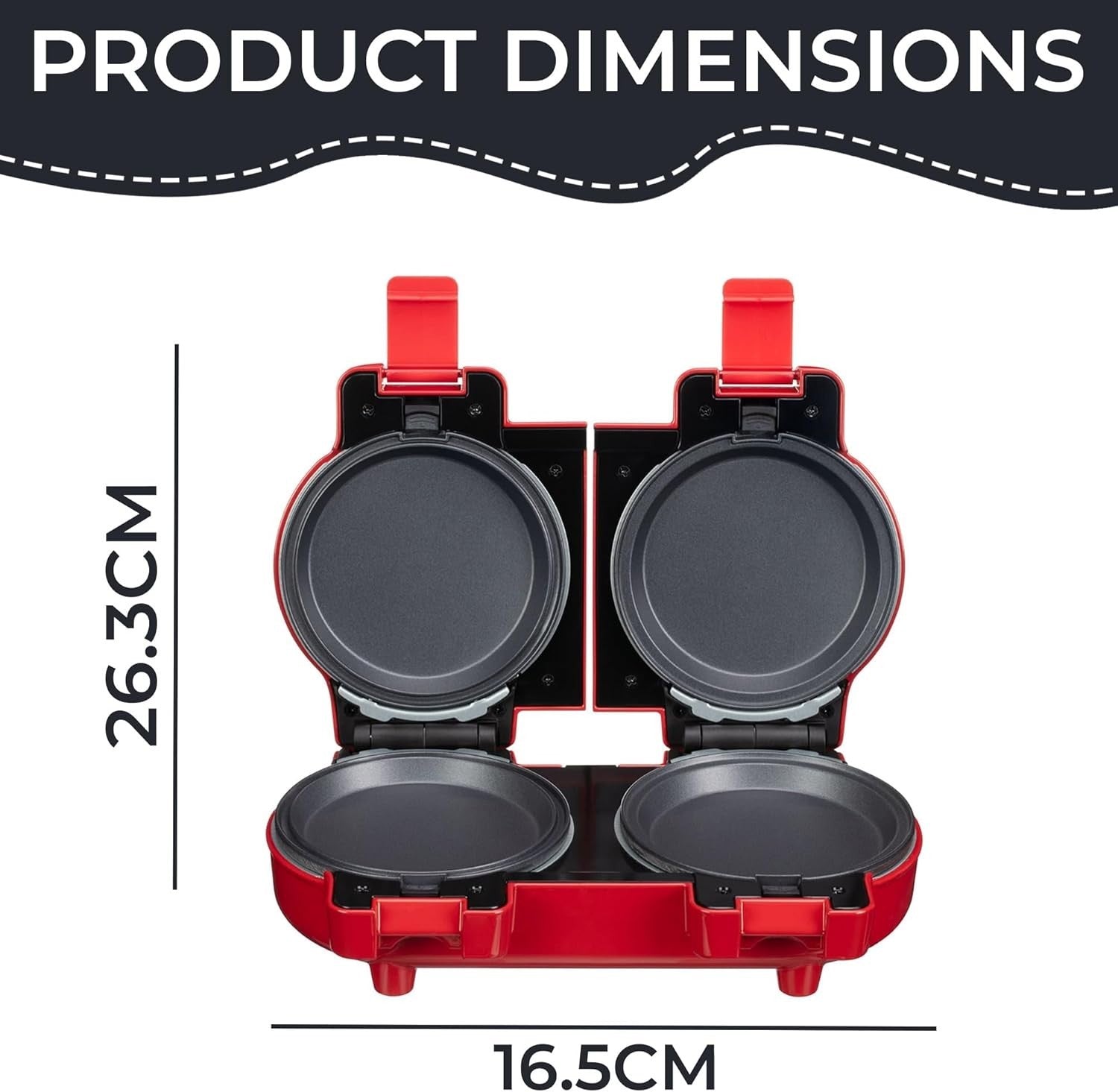 2-in-1 Waffle & Pancake Maker Mini Non-Stick Deep Plates 350W