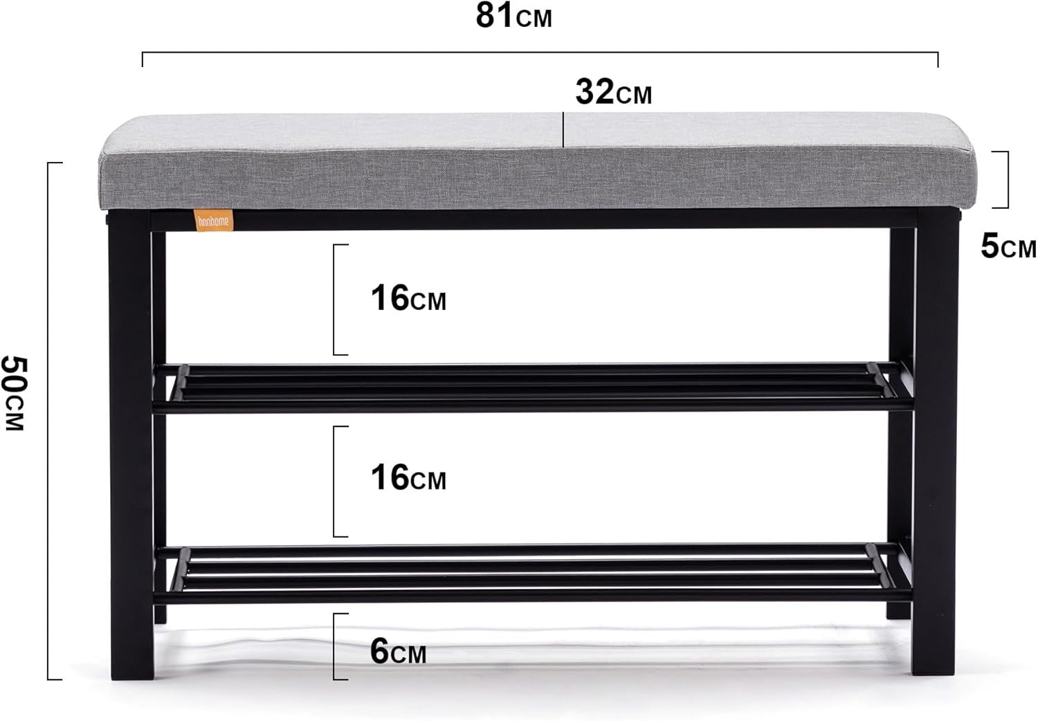 Light Grey Linen Shoe Storage Bench – 3-Tier Hallway Seat & Shoe Rack