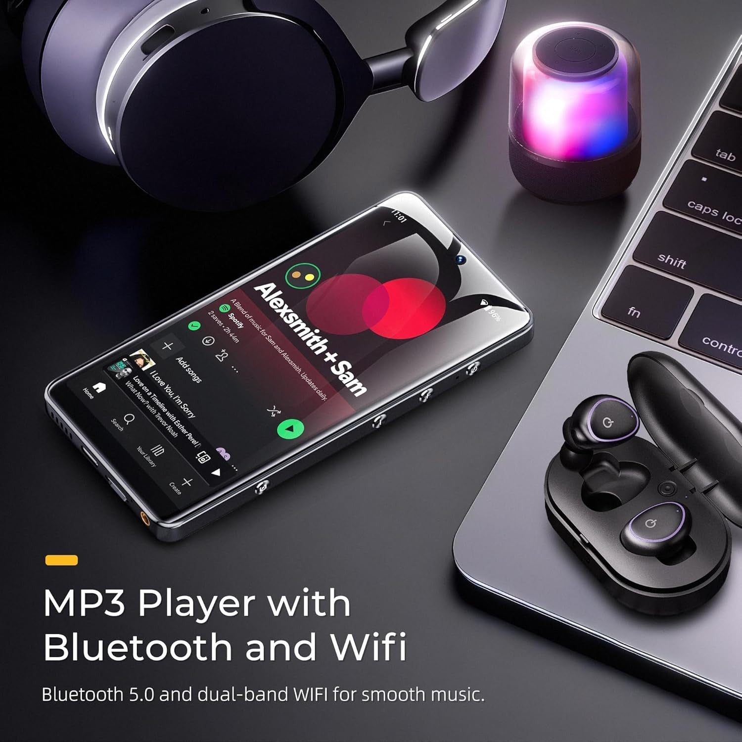 Smart MP3 Player 5" Touch Screen HiFi Bluetooth WiFi Camera 128GB Android 13