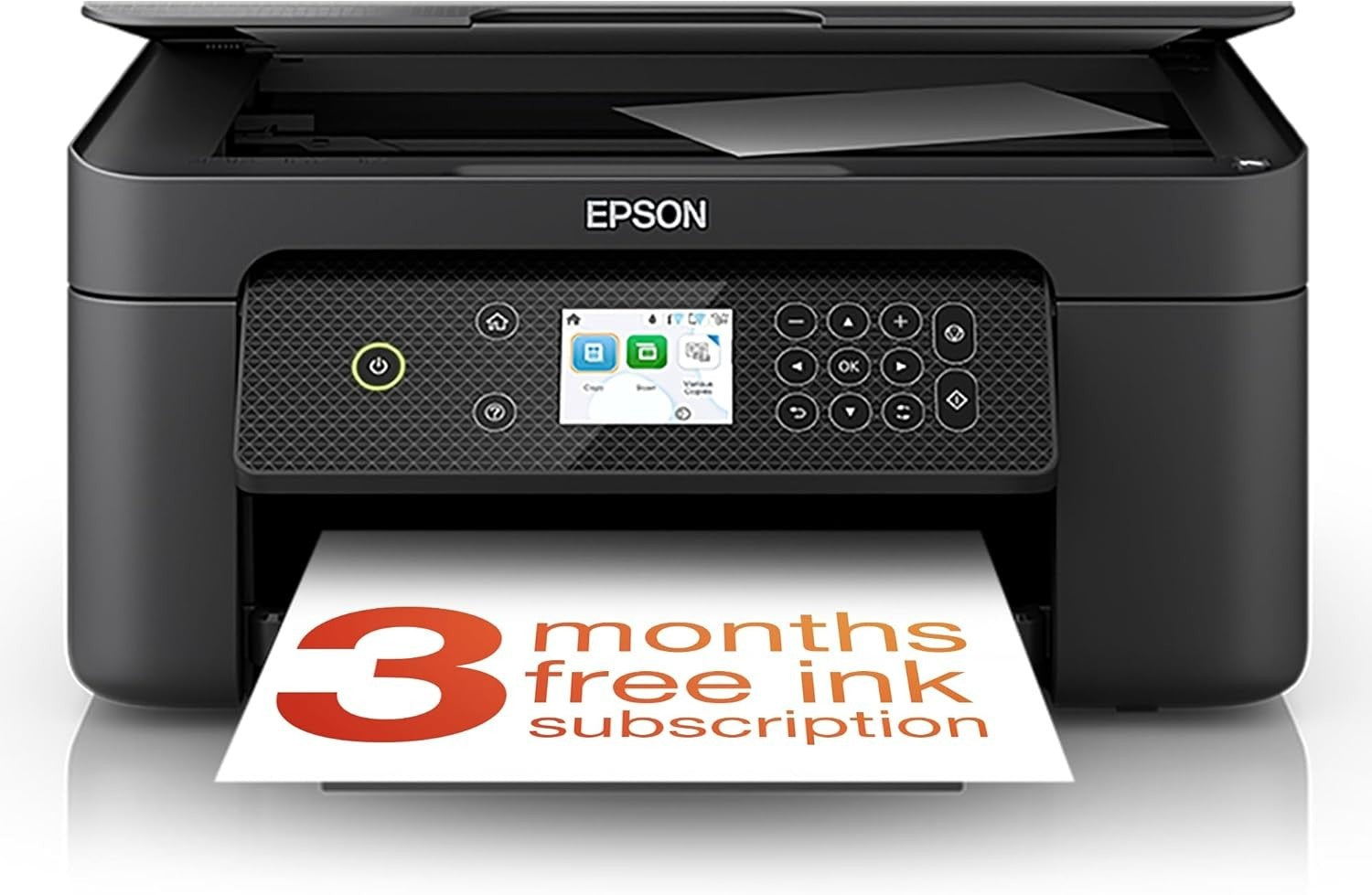 Black A4 3-in-1 Wireless Printer Scanner Copier with Duplex, Wi-Fi