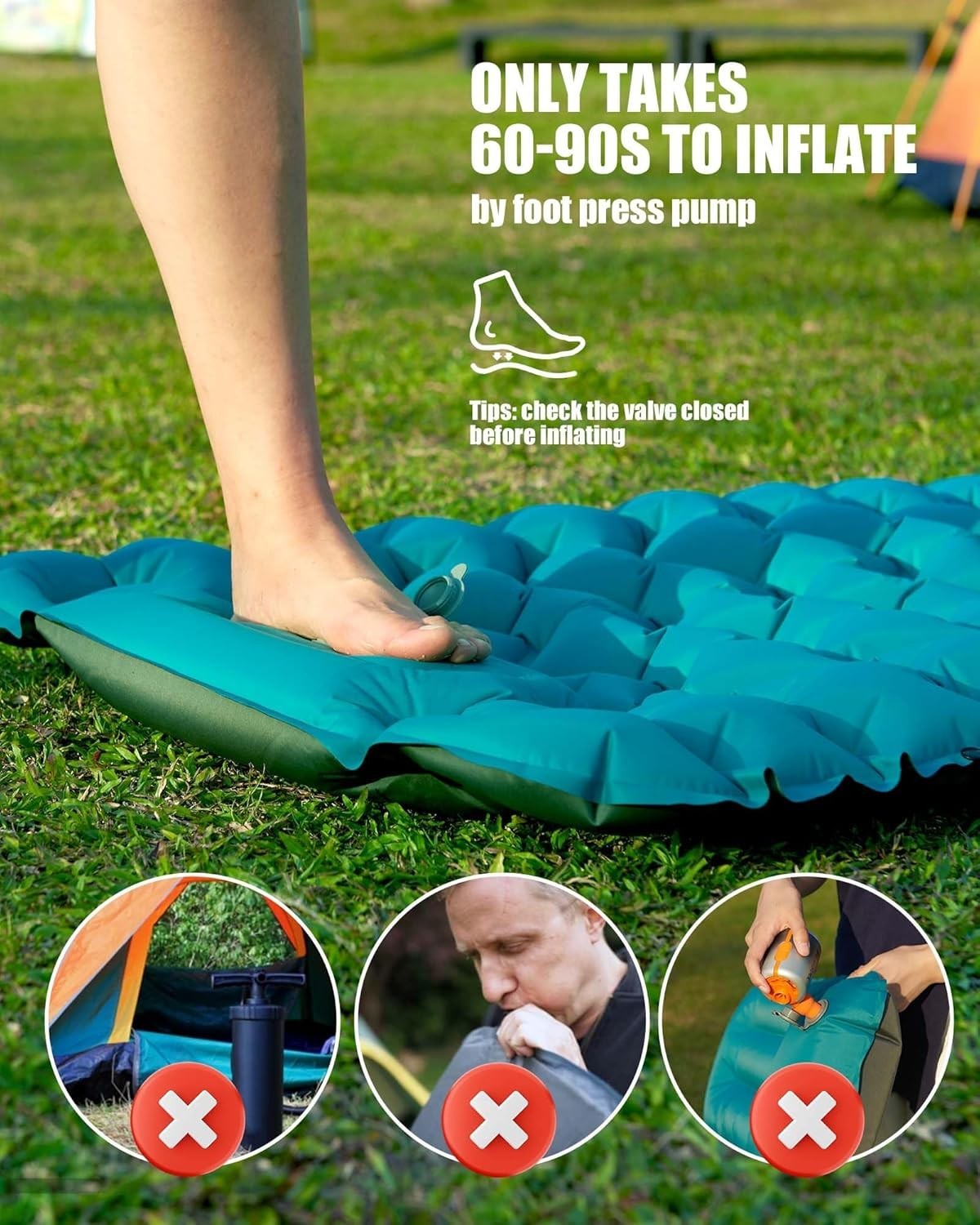 Self-Inflating Camping Mattress 10CM Thick Portable Outdoor Bed