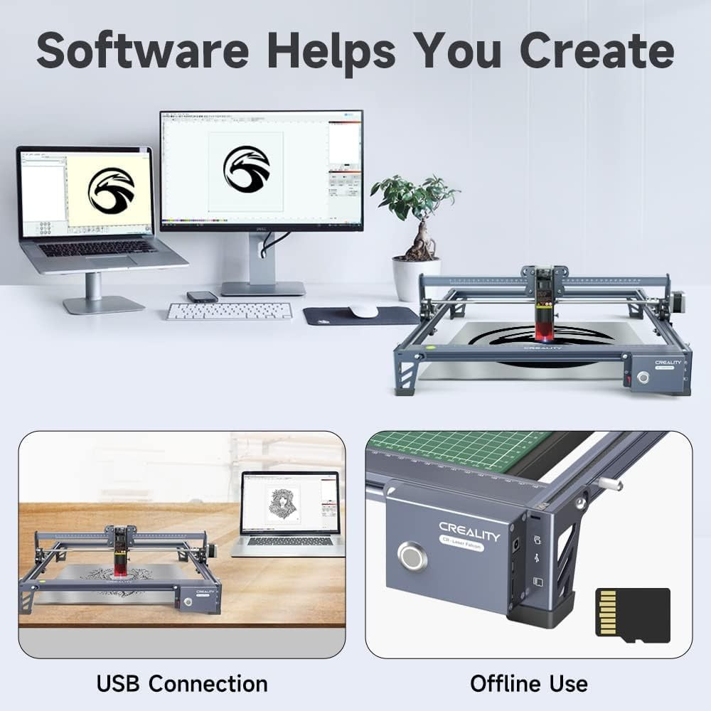 10W Laser Engraver Desktop Cutter High Precision 400x415mm Wood Metal